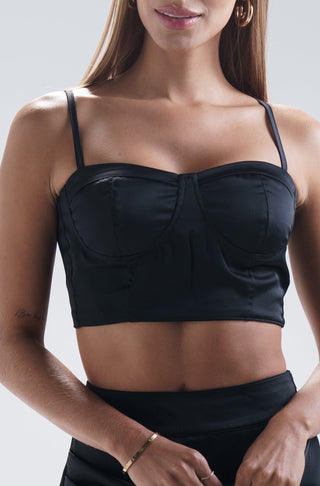 Top Almendra - Negro