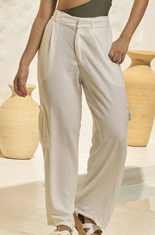 Pantalón Cargo - Blanco