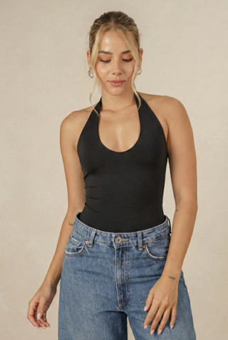 Body Básico negro para mujer- Zoe