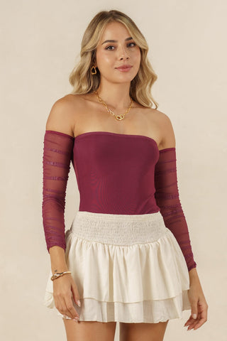 Body Strapless de Malla - Coco